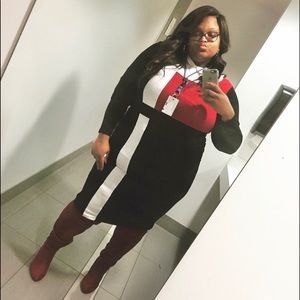 ASOS Color Block Midi Dress